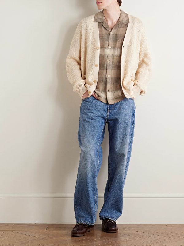 Asheville Convertible-Collar Checked Linen and Cotton-Blend Shirt - OU Asheville Convertible-Collar Checked Linen and Cotton-Blend Shirt - OU