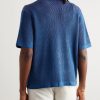 Plated Ribbed Cotton Shirt - BK