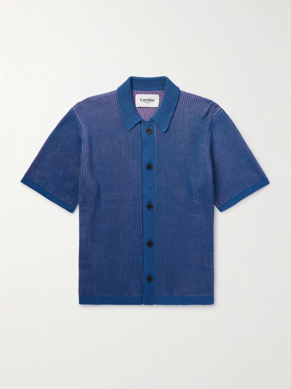 Plated Ribbed Cotton Shirt