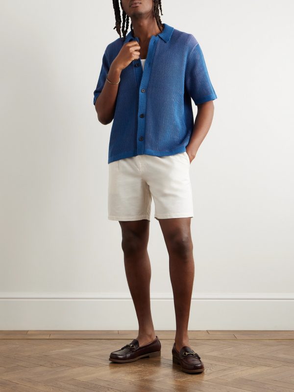 Plated Ribbed Cotton Shirt - OU