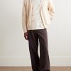 Sunflower Jacquard-Knit Organic Mercerised Cotton Cardigan - OU Sunflower Jacquard-Knit Organic Mercerised Cotton Cardigan - OU