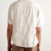 Convertible-Collar Striped Cotton-Blend Seersucker Shirt - BK