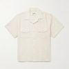 Camp-Collar Cotton and Nylon-Blend Lace Shirt