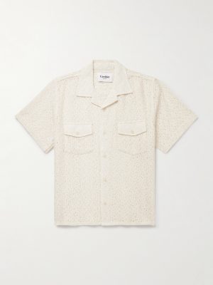 Camp-Collar Cotton and Nylon-Blend Lace Shirt Camp-Collar Cotton and Nylon-Blend Lace Shirt