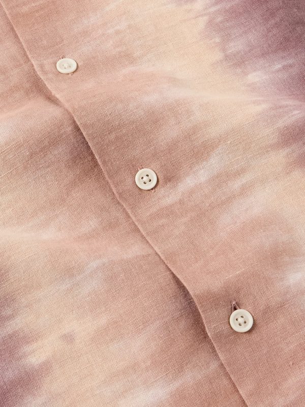 Cosmic Camp-Collar Tie-Dyed Linen and Cotton-Blend Shirt - CU Cosmic Camp-Collar Tie-Dyed Linen and Cotton-Blend Shirt - CU