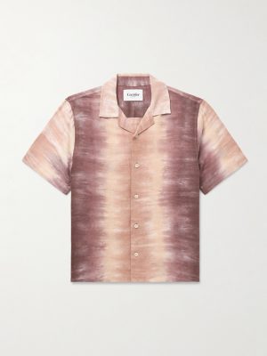 Cosmic Camp-Collar Tie-Dyed Linen and Cotton-Blend Shirt Cosmic Camp-Collar Tie-Dyed Linen and Cotton-Blend Shirt