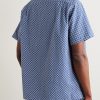 Convertible-Collar Cotton-Blend Jacquard Shirt - BK Convertible-Collar Cotton-Blend Jacquard Shirt - BK