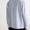 Striped Cotton-Seersucker Overshirt - BK Striped Cotton-Seersucker Overshirt - BK