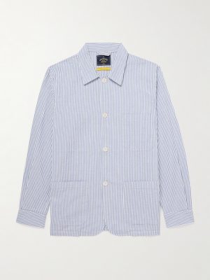Striped Cotton-Seersucker Overshirt Striped Cotton-Seersucker Overshirt