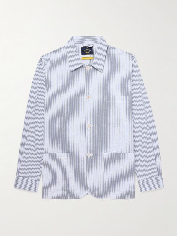 Striped Cotton-Seersucker Overshirt Striped Cotton-Seersucker Overshirt