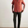 Camp-Collar Linen Shirt - OU