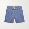 Straight-Leg Organic Cotton-Blend Jacquard Drawstring Shorts