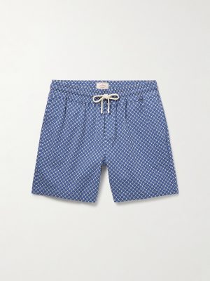 Straight-Leg Organic Cotton-Blend Jacquard Drawstring Shorts Straight-Leg Organic Cotton-Blend Jacquard Drawstring Shorts