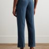 Straight-Leg Linen Trousers - BK Straight-Leg Linen Trousers - BK