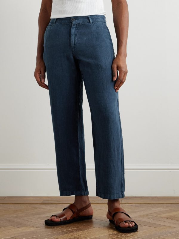 Straight-Leg Linen Trousers - FR Straight-Leg Linen Trousers - FR