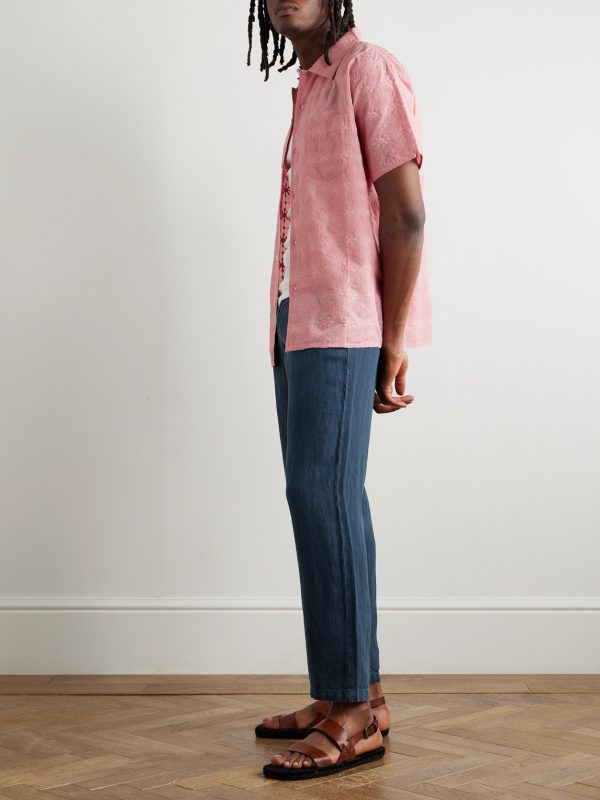 Straight-Leg Linen Trousers - OU Straight-Leg Linen Trousers - OU