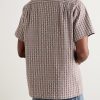 Convertible-Collar Cotton-Blend Jacquard Shirt - BK Convertible-Collar Cotton-Blend Jacquard Shirt - BK