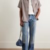 Convertible-Collar Cotton-Blend Jacquard Shirt - OU Convertible-Collar Cotton-Blend Jacquard Shirt - OU