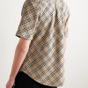 Slim-Fit Button-Down Collar Checked Cotton Oxford Shirt - BK Slim-Fit Button-Down Collar Checked Cotton Oxford Shirt - BK