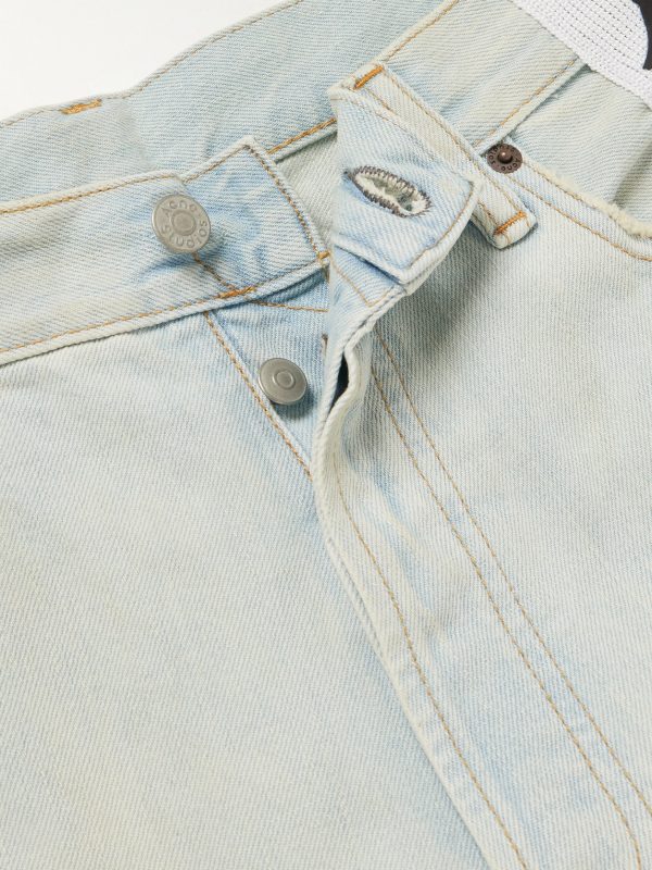 + Kappa Straight-Leg Webbing-Trimmed Jeans - E1 + Kappa Straight-Leg Webbing-Trimmed Jeans - E1