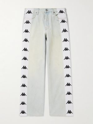 + Kappa Straight-Leg Webbing-Trimmed Jeans + Kappa Straight-Leg Webbing-Trimmed Jeans