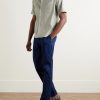 Vacation Camp-Collar Striped Linen-Blend Shirt - OU