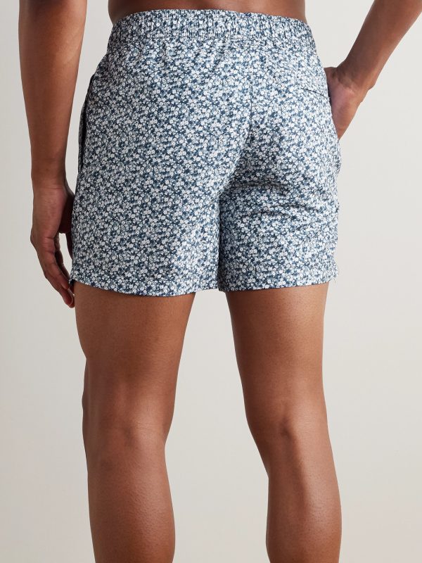 Charles Slim-Fit Mid-Length Floral-Print Swim Shorts - BK