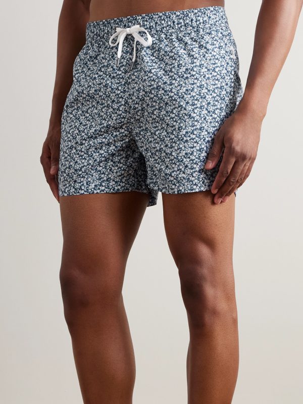 Charles Slim-Fit Mid-Length Floral-Print Swim Shorts - OU