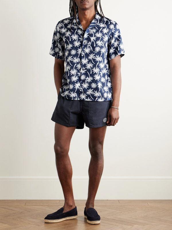 Vacation Convertible-Collar Printed TENCEL™ Lyocell Shirt - OU Vacation Convertible-Collar Printed TENCEL™ Lyocell Shirt - OU