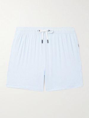 Charles Slim-Fit Short-Length Striped Seersucker Swim Shorts Charles Slim-Fit Short-Length Striped Seersucker Swim Shorts