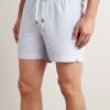 Charles Slim-Fit Short-Length Striped Seersucker Swim Shorts - OU Charles Slim-Fit Short-Length Striped Seersucker Swim Shorts - OU