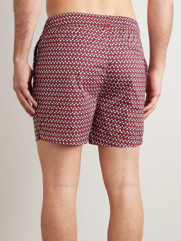 Slim-Fit Mid-Length Printed Swim Shorts - BK Slim-Fit Mid-Length Printed Swim Shorts - BK