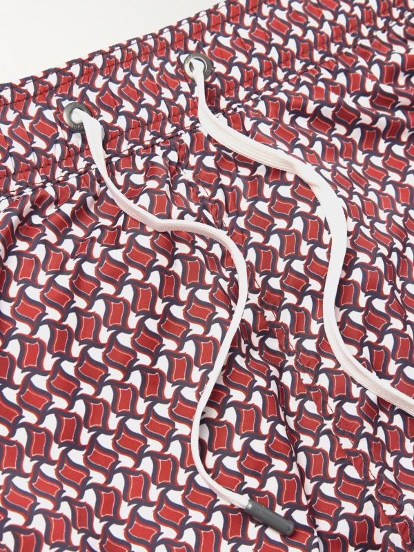 Slim-Fit Mid-Length Printed Swim Shorts - CU Slim-Fit Mid-Length Printed Swim Shorts - CU