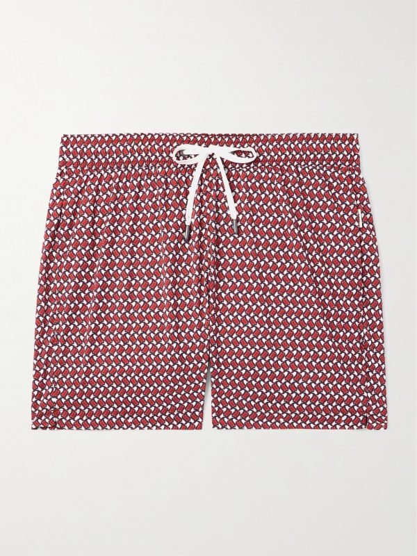 Slim-Fit Mid-Length Printed Swim Shorts Slim-Fit Mid-Length Printed Swim Shorts