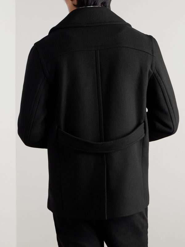 Wool-Blend Twill Peacoat - BK