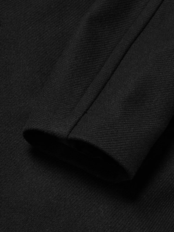 Wool-Blend Twill Peacoat - E1