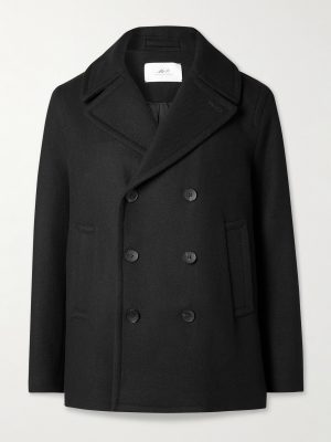 Wool-Blend Twill Peacoat