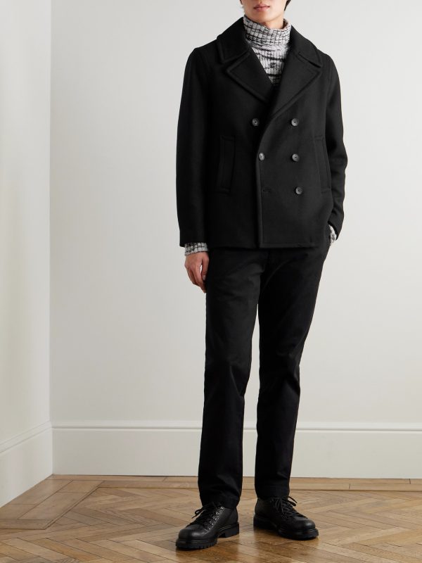 Wool-Blend Twill Peacoat - OU