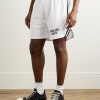 Venice Court Wide-Leg Logo-Print Webbing-Trimmed Mesh Shorts - FR