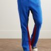 Flared Denim-Panelled Logo-Print Cotton-Jersey Sweatpants - FR Flared Denim-Panelled Logo-Print Cotton-Jersey Sweatpants - FR