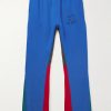 Flared Denim-Panelled Logo-Print Cotton-Jersey Sweatpants Flared Denim-Panelled Logo-Print Cotton-Jersey Sweatpants
