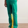 Flared Denim-Panelled Logo-Print Cotton-Jersey Sweatpants - FR Flared Denim-Panelled Logo-Print Cotton-Jersey Sweatpants - FR