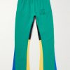 Flared Denim-Panelled Logo-Print Cotton-Jersey Sweatpants Flared Denim-Panelled Logo-Print Cotton-Jersey Sweatpants