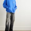 90's Oversized Logo-Print Cotton-Jersey Hoodie - OU 90's Oversized Logo-Print Cotton-Jersey Hoodie - OU