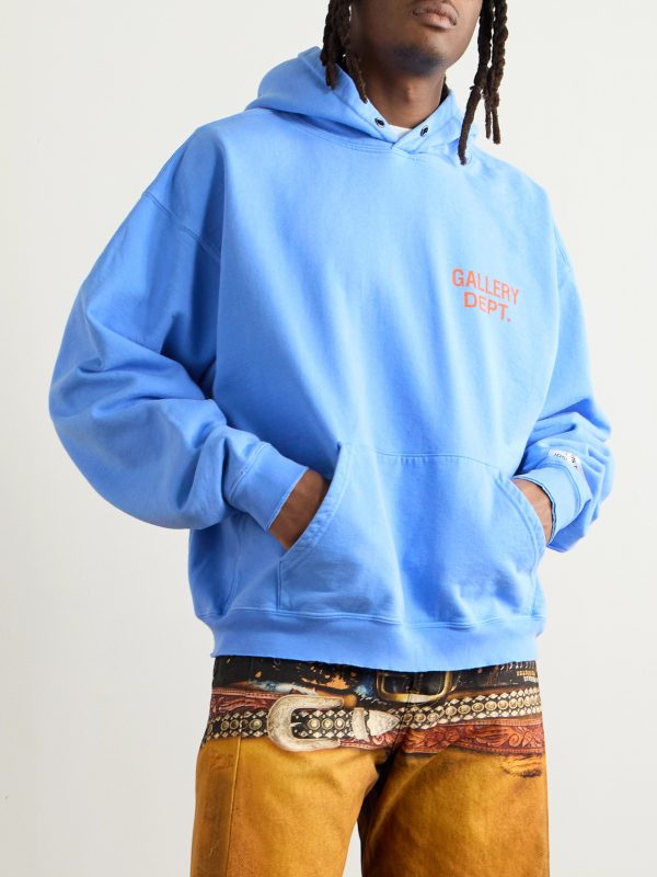 90's Oversized Logo-Print Cotton-Jersey Hoodie - FR