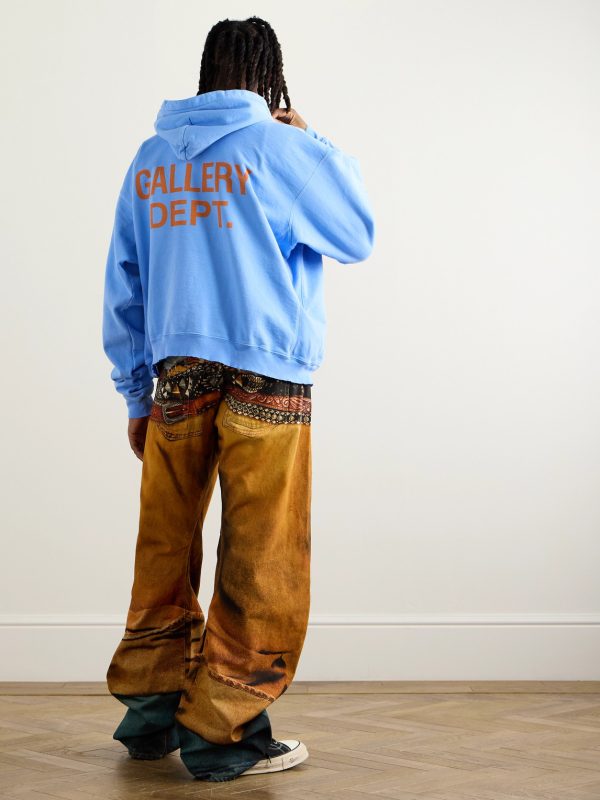 90's Oversized Logo-Print Cotton-Jersey Hoodie - OU