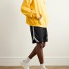 Venice Court Wide-Leg Logo-Print Webbing-Trimmed Mesh Shorts - OU