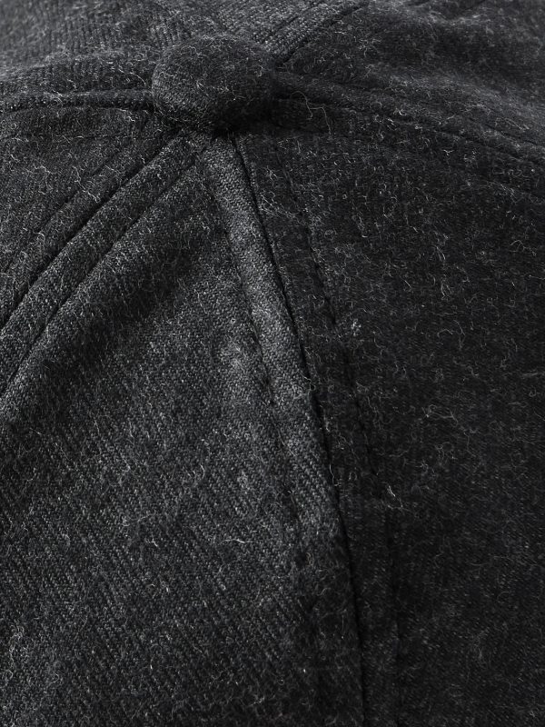 Leather-Trimmed Brushed Cotton-Twill Baseball Cap - CU