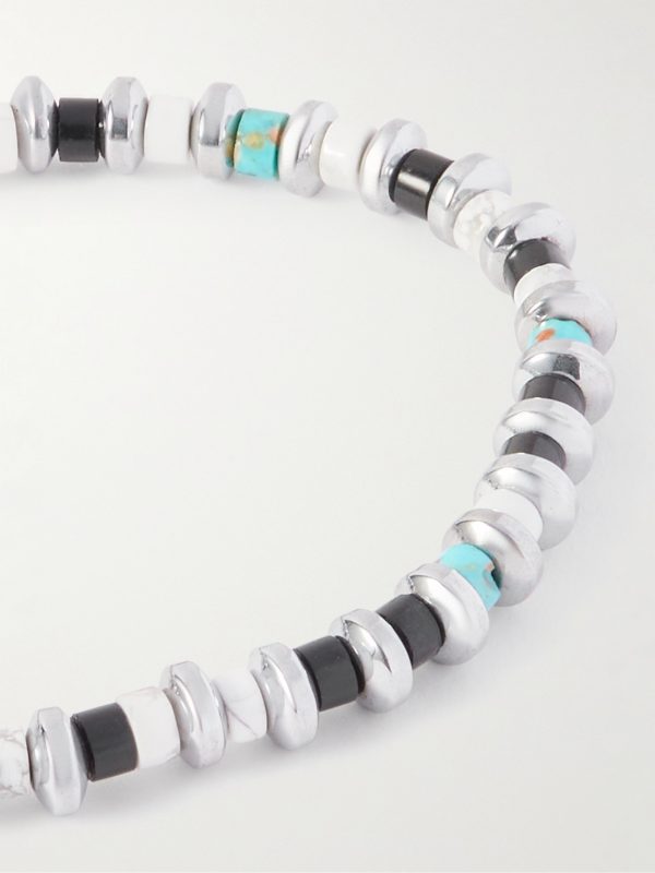Sterling Silver Multi-Stone Beaded Bracelet - CU Sterling Silver Multi-Stone Beaded Bracelet - CU