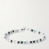 Sterling Silver Multi-Stone Beaded Bracelet Sterling Silver Multi-Stone Beaded Bracelet